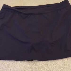 Lands' End Black Bathing Suit Skirt Size 12 Vacation Resort Wear